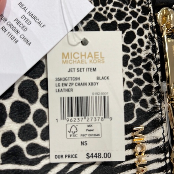 MICHAEL KORS JET SET LARGE EAST WEST ZIP POCKET CHAIN XBODY BLACK
NWT - Picture 10 of 16